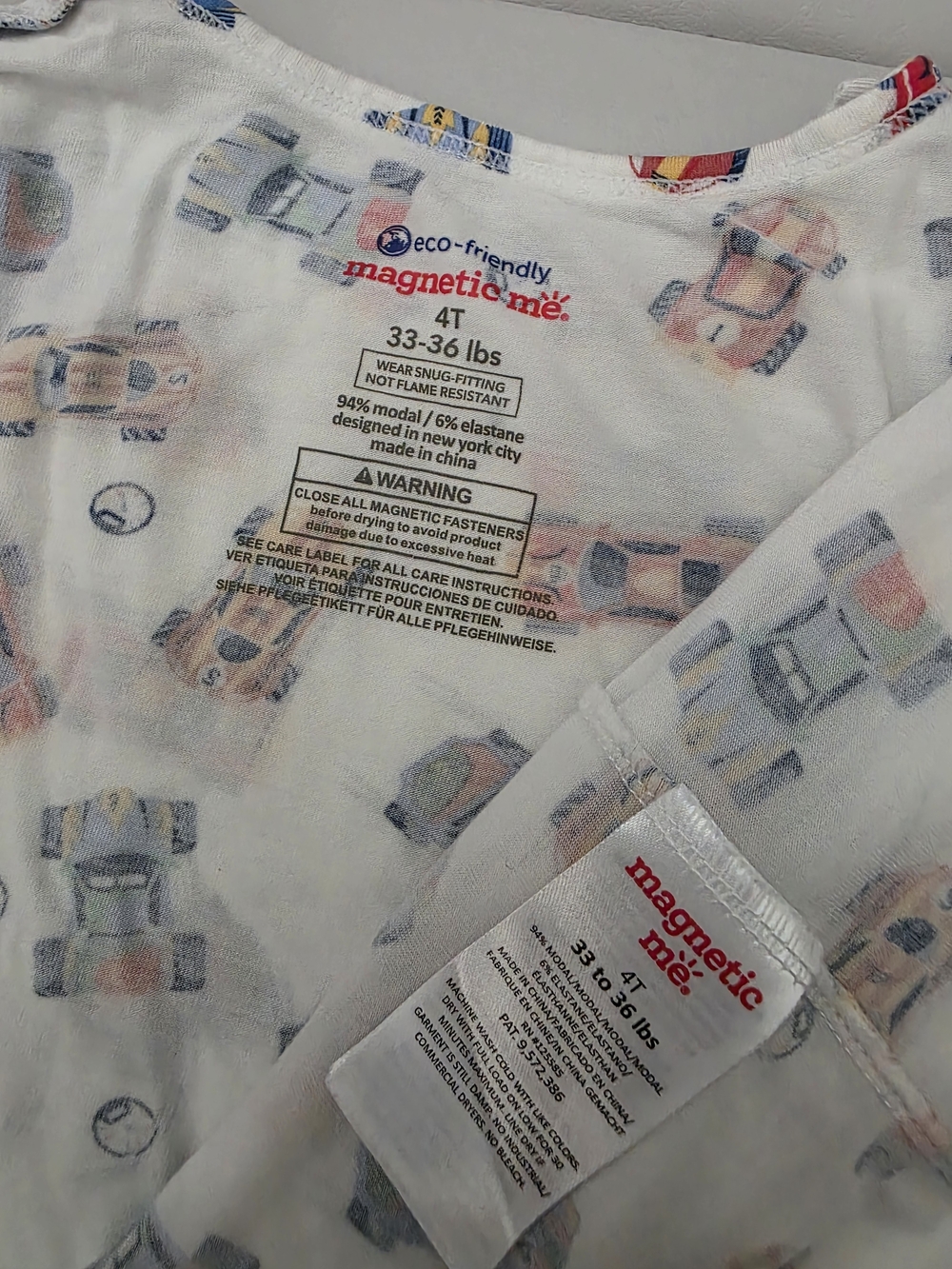 (EUC) Magnetic Me Formula Fun Modal Magnetic Pajama Short Sleeve Set Size 4T - Picture 10 of 11